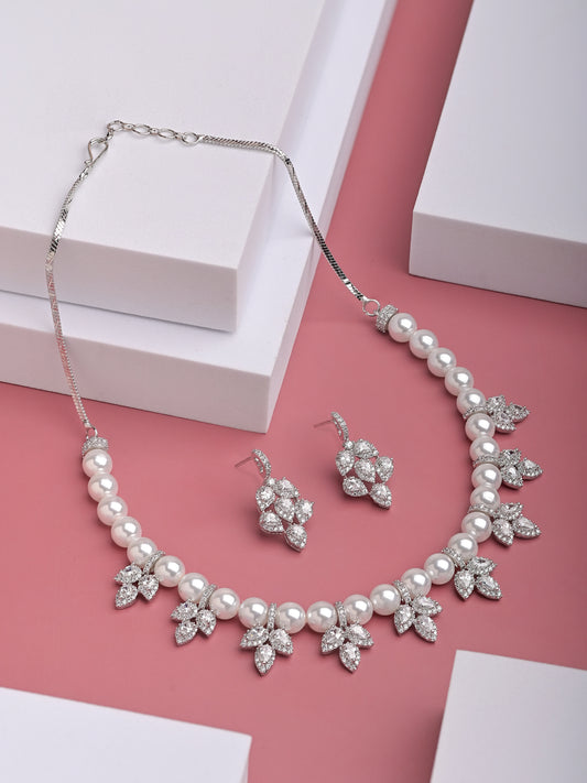 Diamond And  Pearl Zircon Set