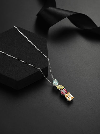 925 Sterling Silver Swarovski Rainbow Edit Pendant