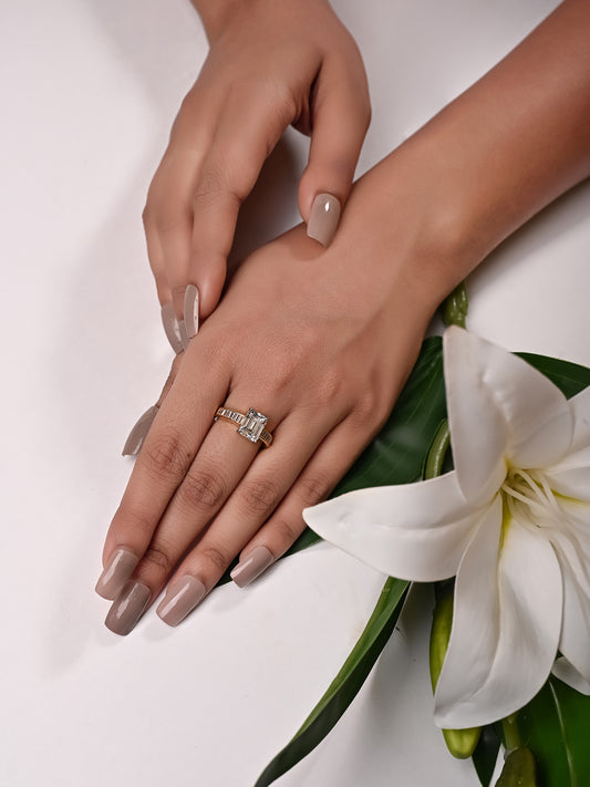 Swarovski Emerald Cut Solitaire Ring