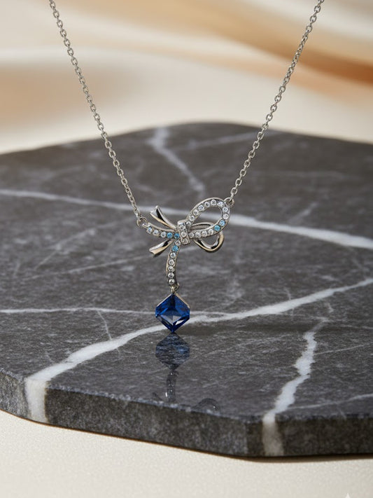 White & Blue Illusion Swarovski Crystal Pendant