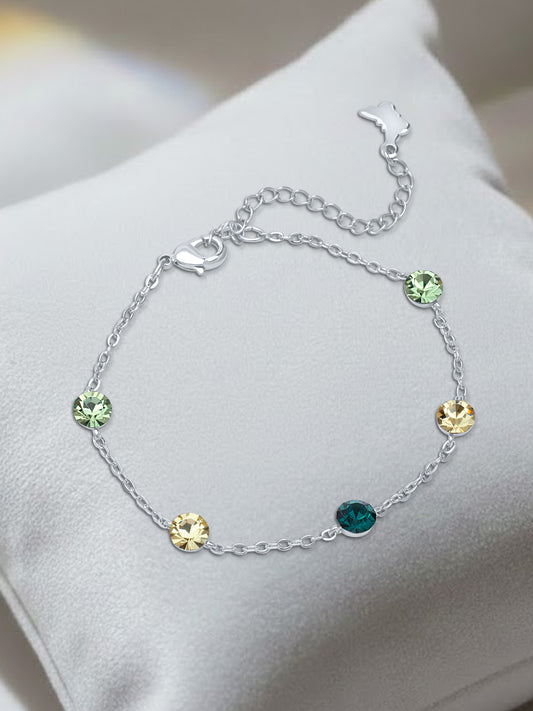 Shades Of Green Swarovski Crystal Bracelet