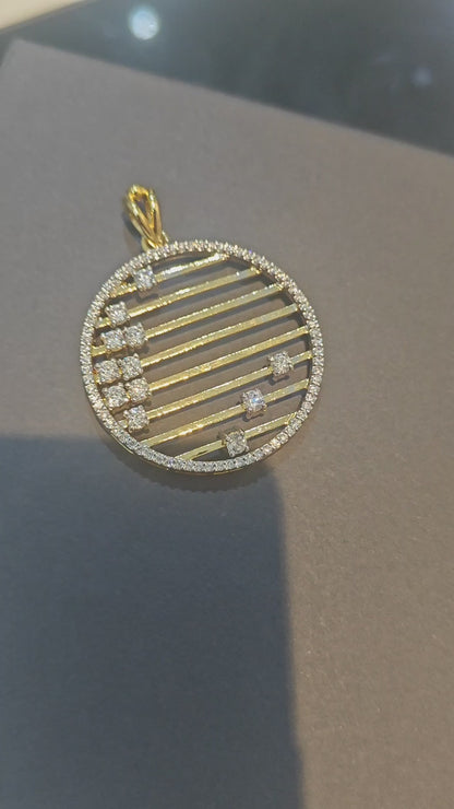 925 Sterling Silver Dancing Swarovski Crystals Pendant