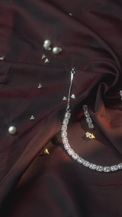 Princess Prism Zircon Necklace Set