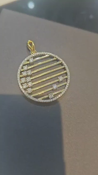 925 Sterling Silver Dancing Swarovski Crystals Pendant