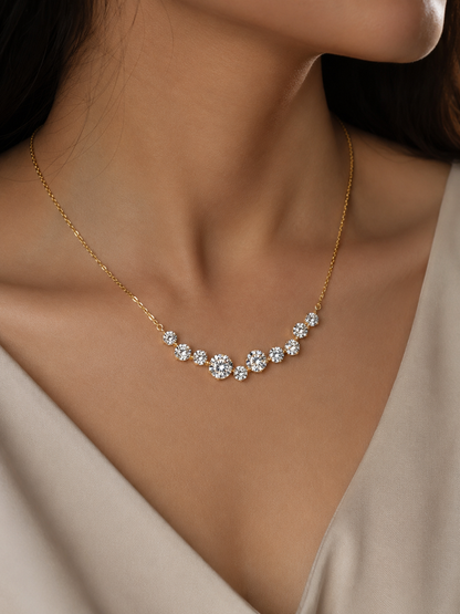 925 Sterling Silver Swarovski Crystal Serenity Solitaire Neckpiece