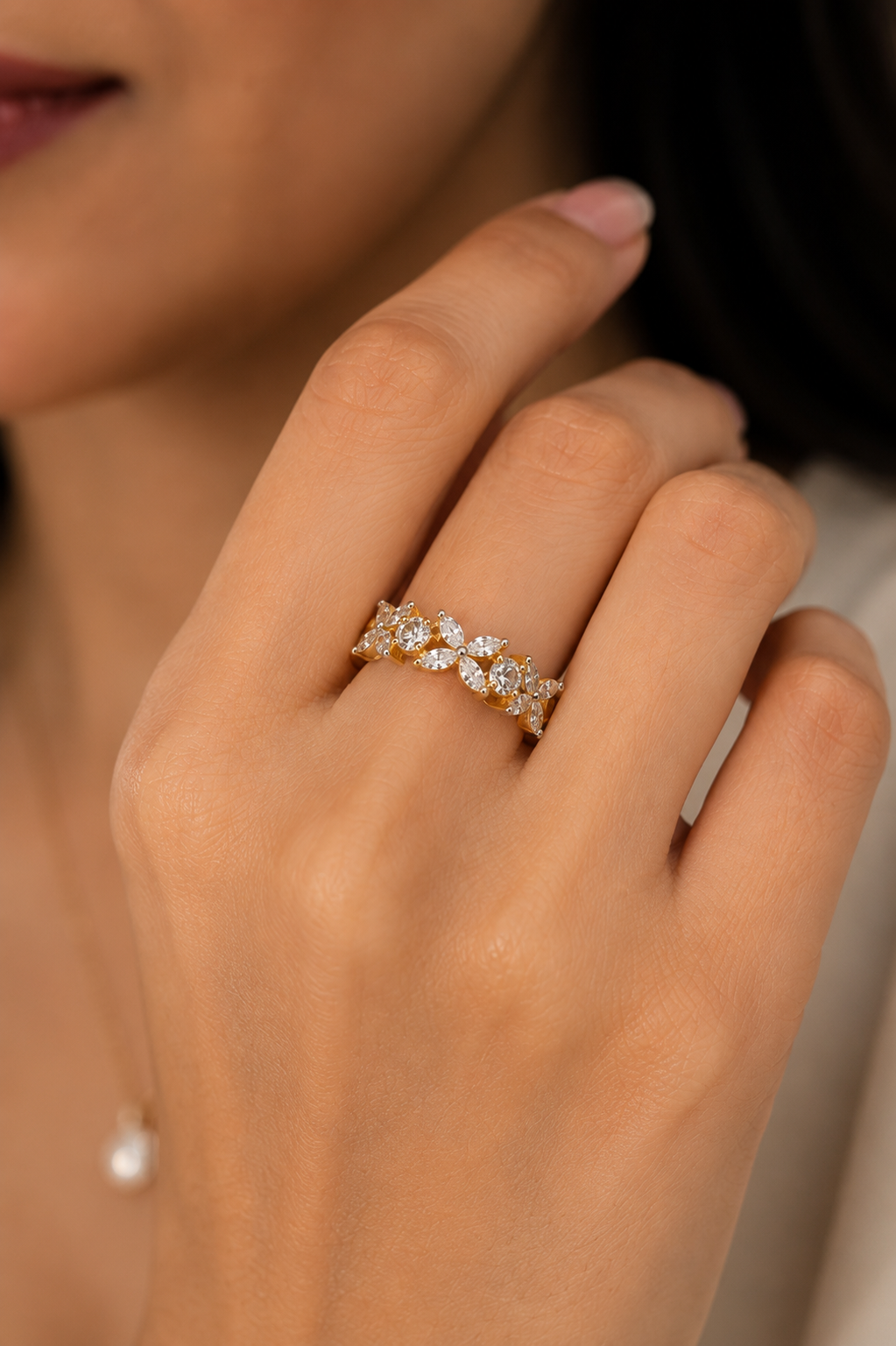 925 Sterling Silver Swarovski Markish  Ring