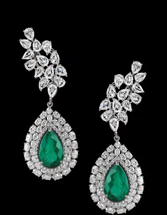 Swarovski Emerald Danglers