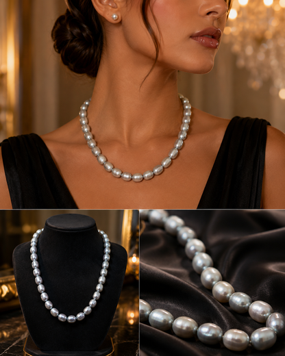 Fresh Water Pearl Grey Necklace