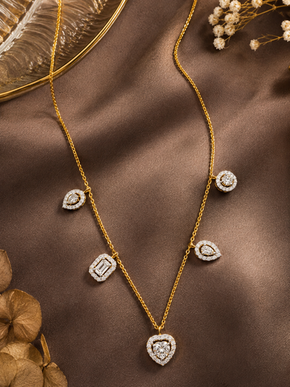 925 Sterling Silver Multi Shape Neckpiece