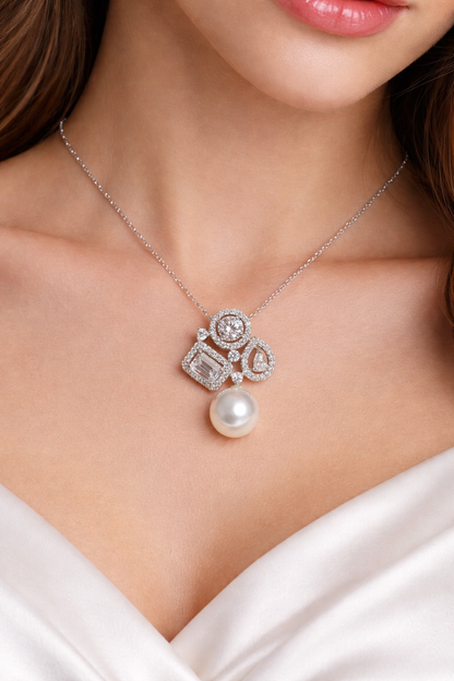 Pearl And Swarovski Crystal Pendant