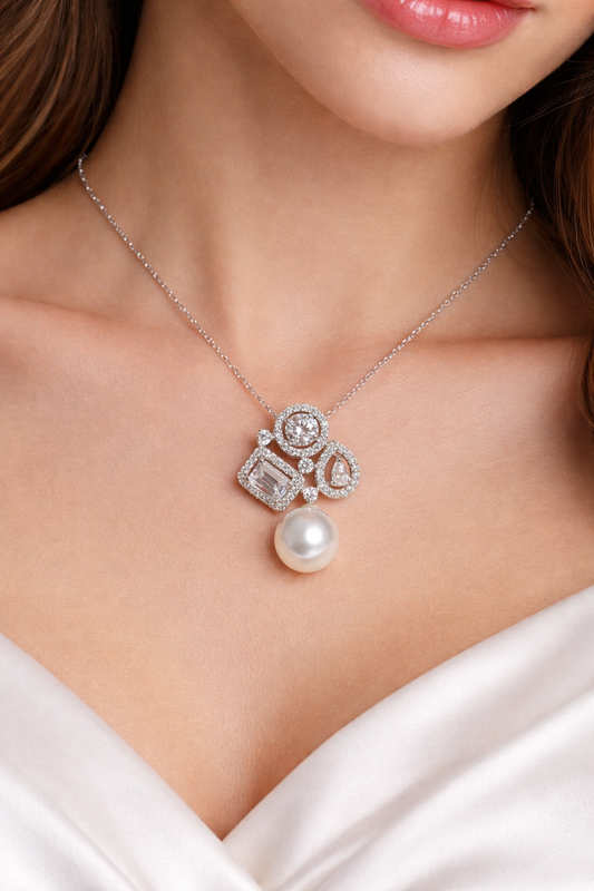 Pearl And Swarovski Crystal Pendant