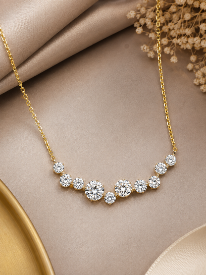 925 Sterling Silver Swarovski Crystal Serenity Solitaire Neckpiece