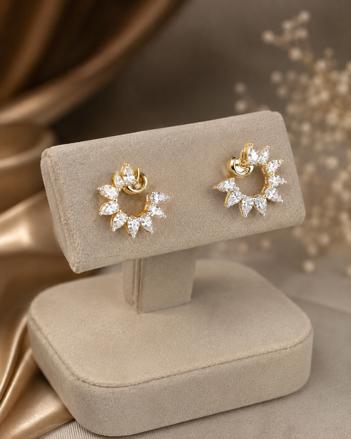 Swarovski Lunar Shaped Earring925 Sterling Silver