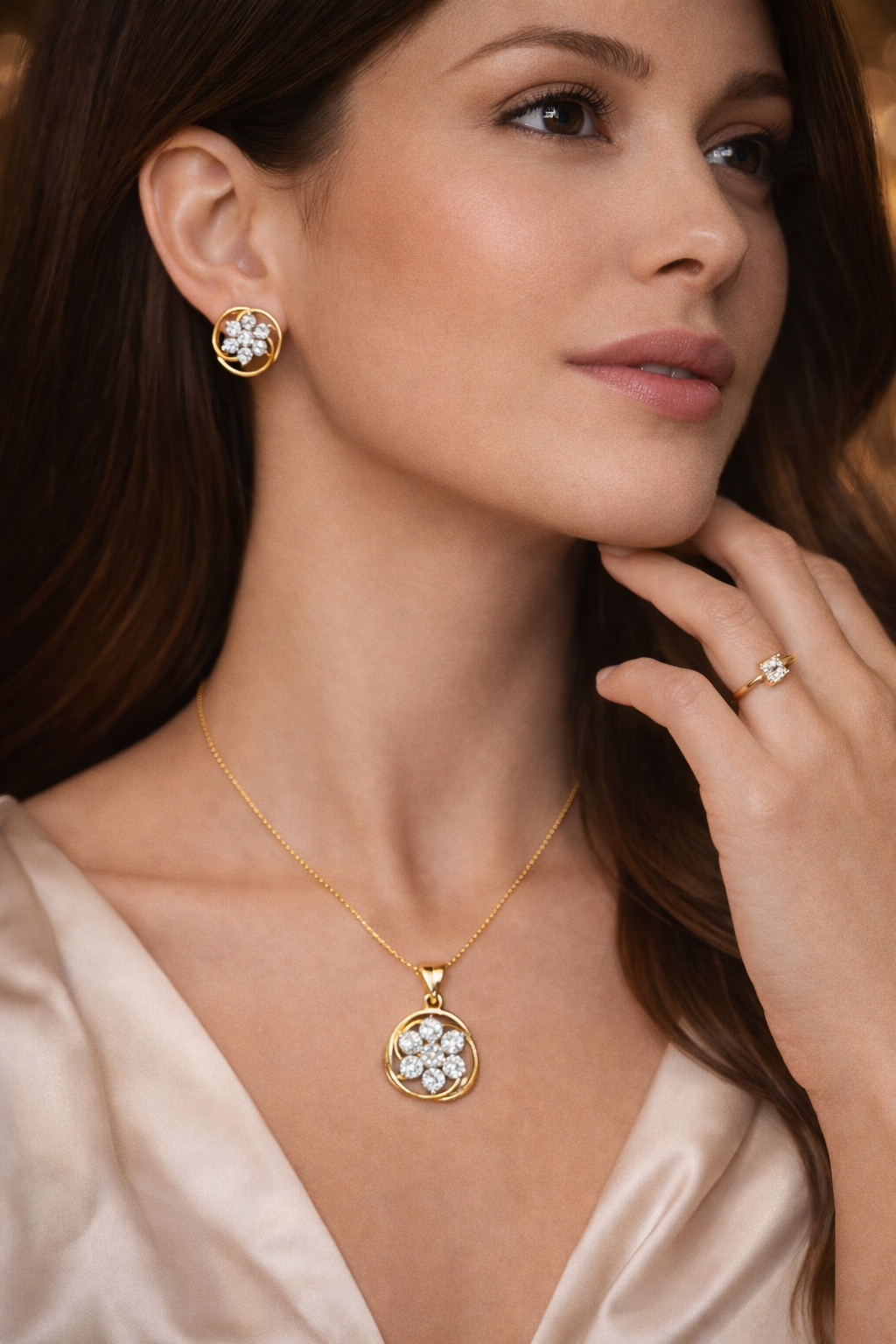 Swarovski Crystal Pendant Set