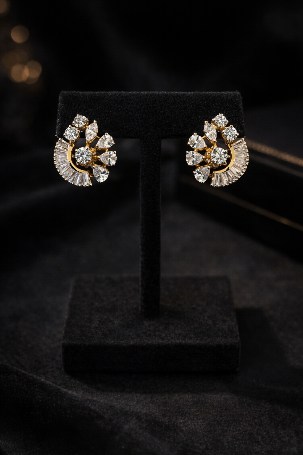 925 Sterling Silver Evergreen Swarovski Crystal Studs
