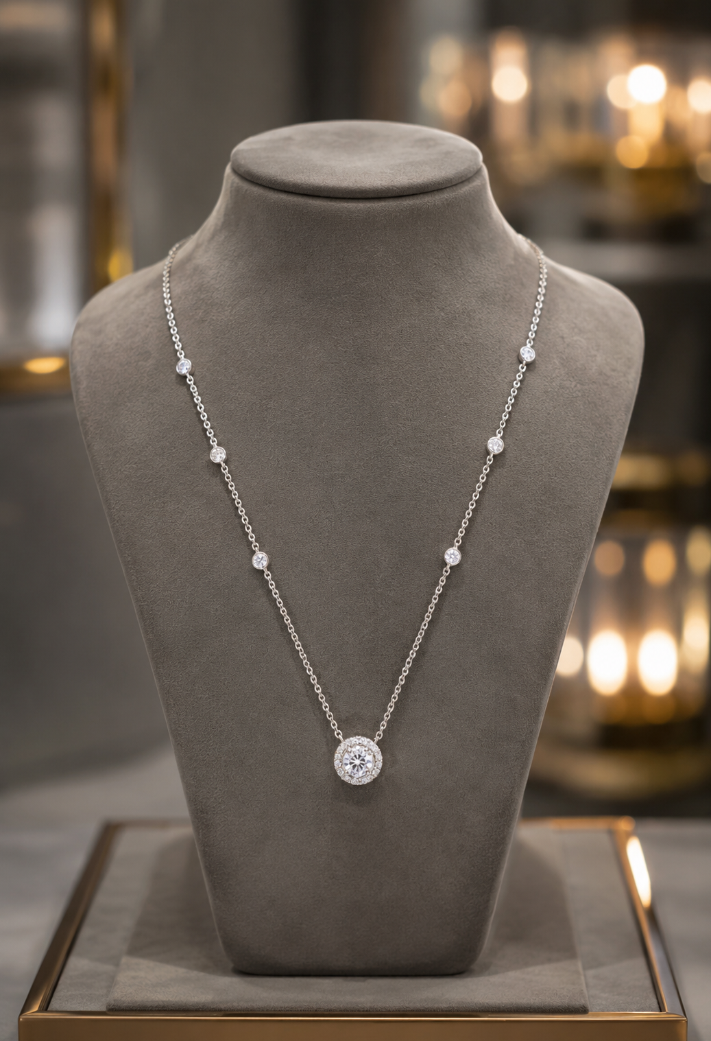 925 Sterling Silver Swarovski Crystal Solitaire Pendant