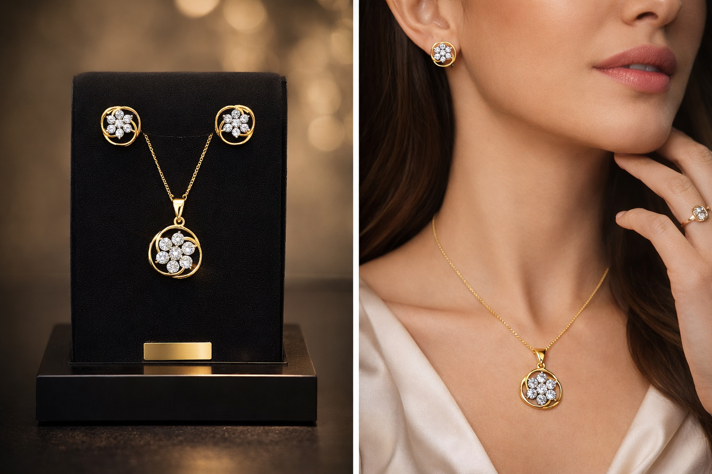 Swarovski Crystal Pendant Set