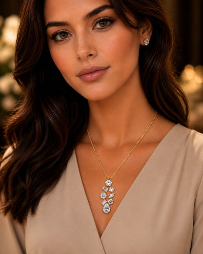 925 Sterling Silver Swarovski Crystal Royal Gleam Pendant
