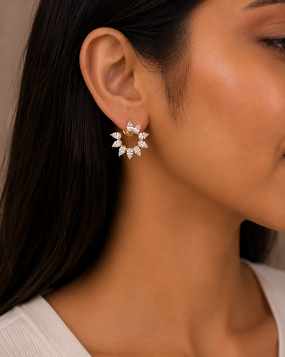 Swarovski Lunar Shaped Earring925 Sterling Silver