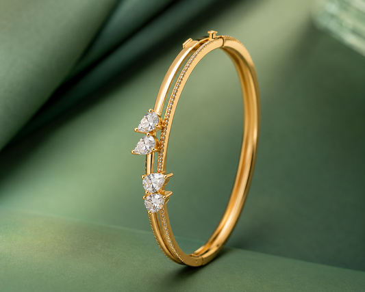 925 Sterling Silver Swarovski Tear Drop Elegant Bracelet