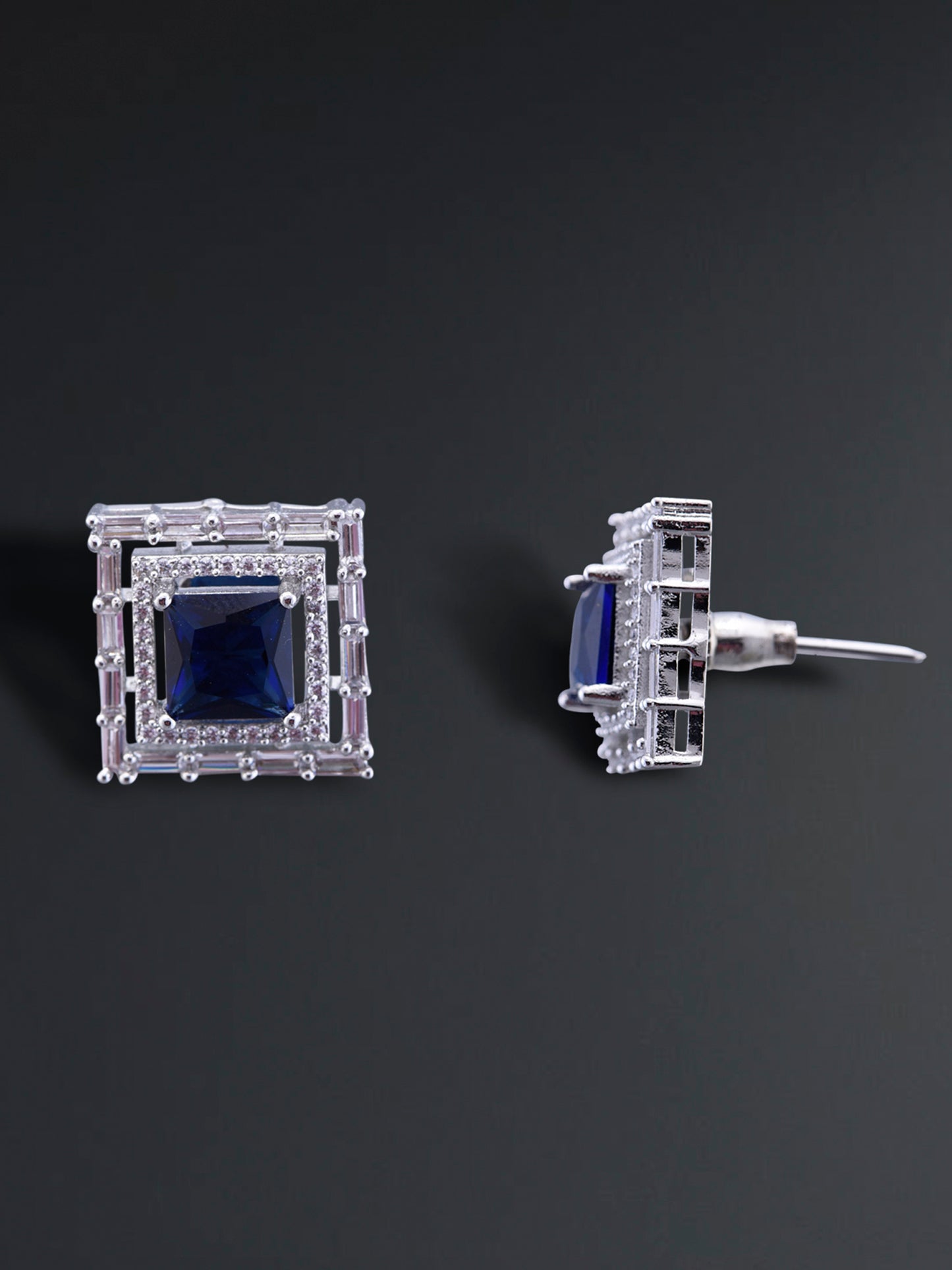 Sapphire Zircon Studs