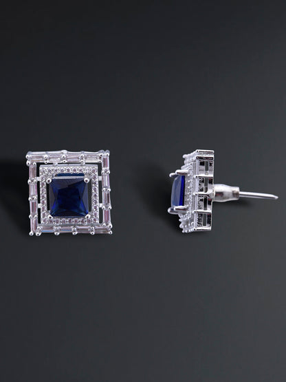 Sapphire Zircon Studs