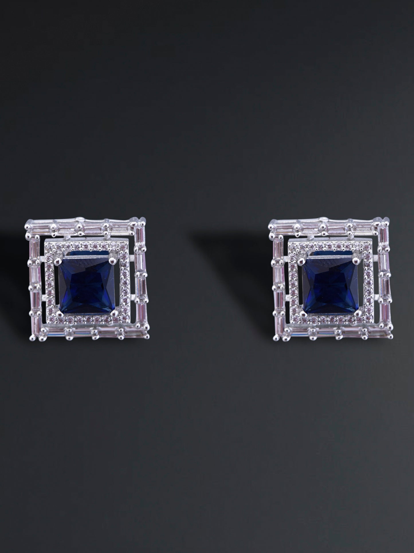Sapphire Zircon Studs