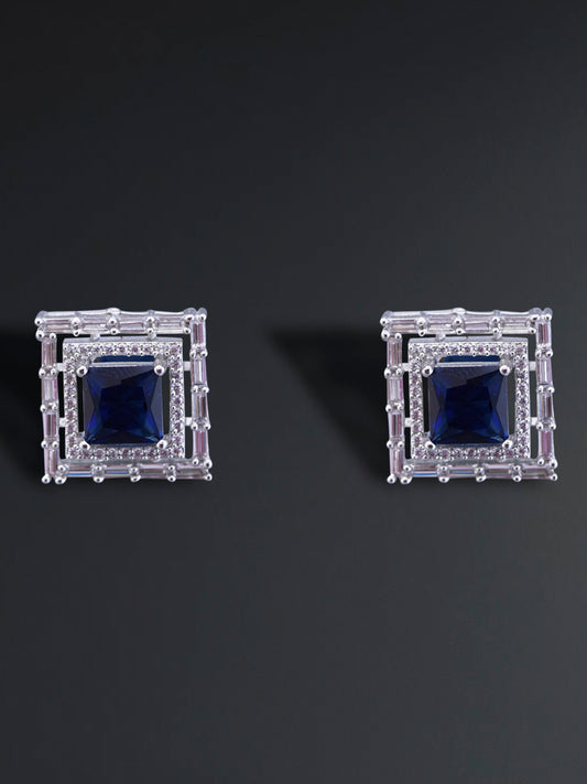 Sapphire Zircon Studs