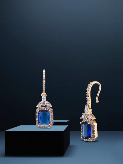 Navy Blue Zircon Small Danglers