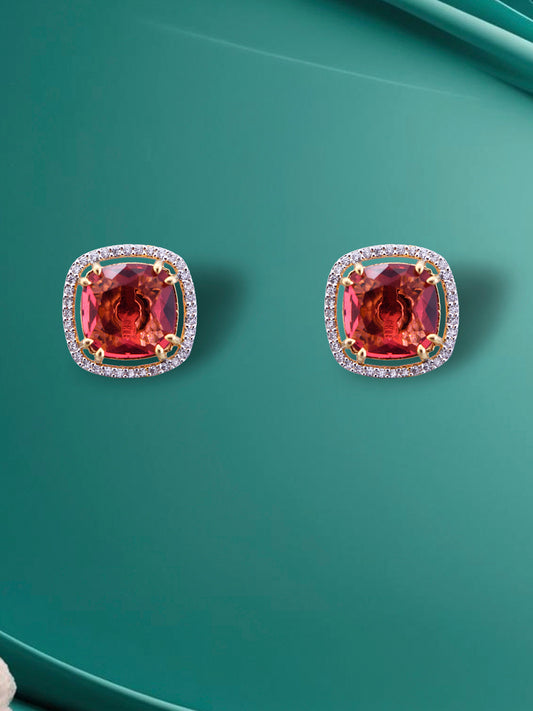 Zircon Ruby Studs