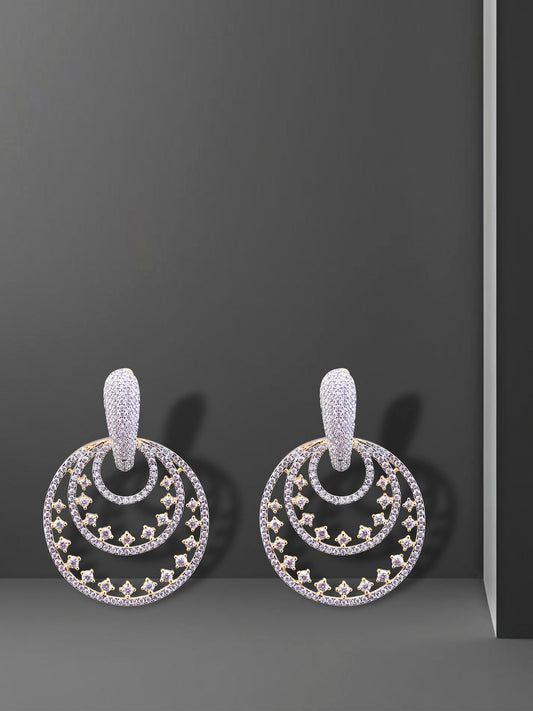 Eclipse Layer Zircon Earrings